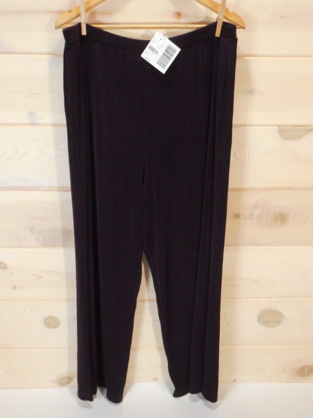 August Max Women's size X Slinky Knit Pants Vintage NWT Plum Elastic Waist